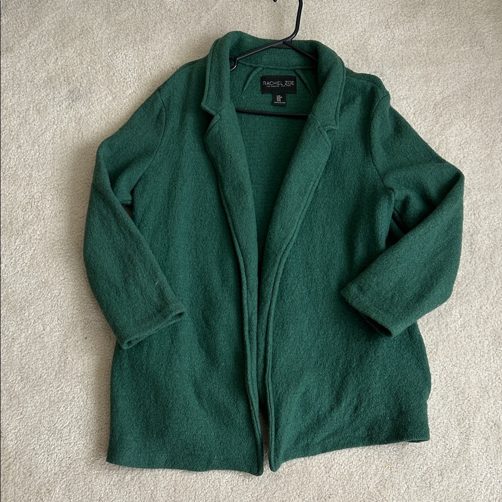 Rachel Zoe Wool Blend Women's Forest Green Pea Coat
